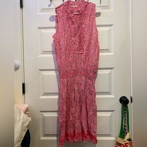 Floral Pink Sleeveless Dress